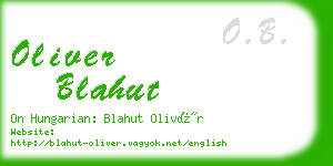 oliver blahut business card